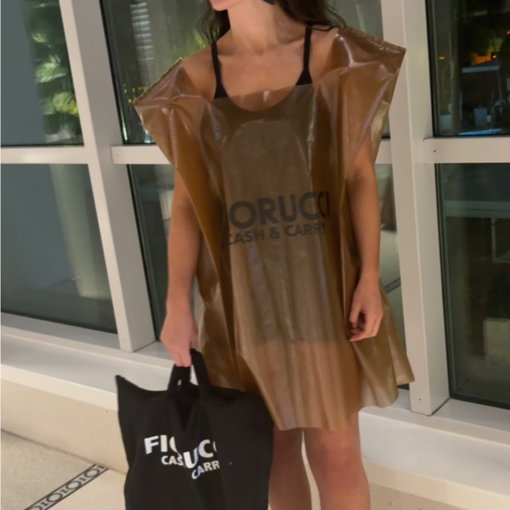 Fiorucci Tan Poncho Dress